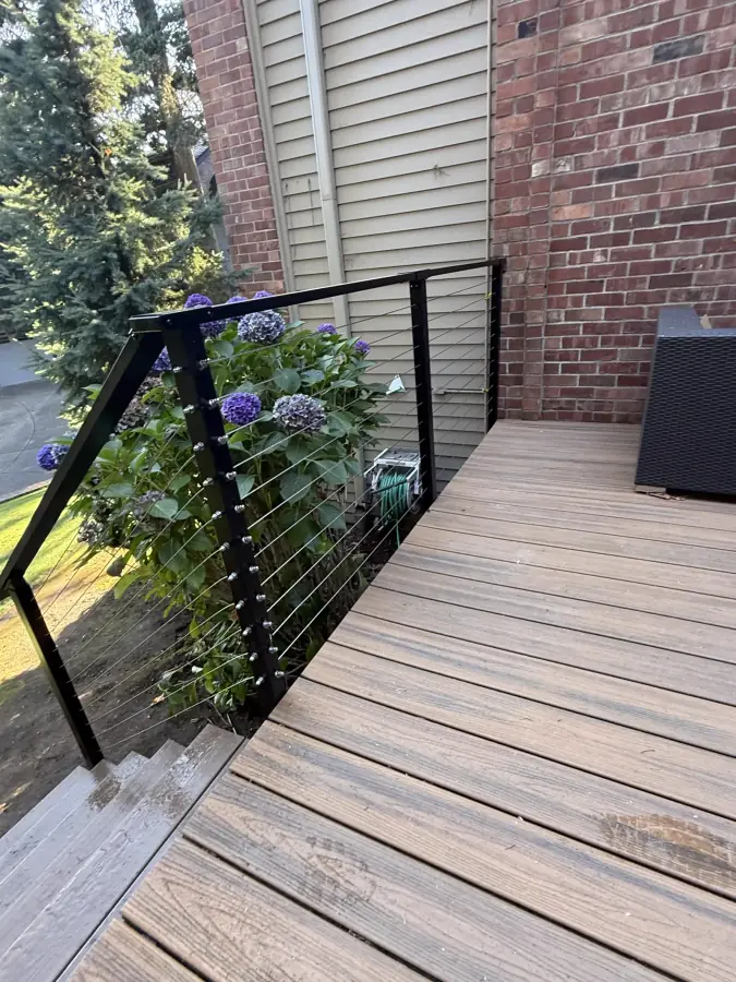 Modern Cable Railing System & Garden Deck