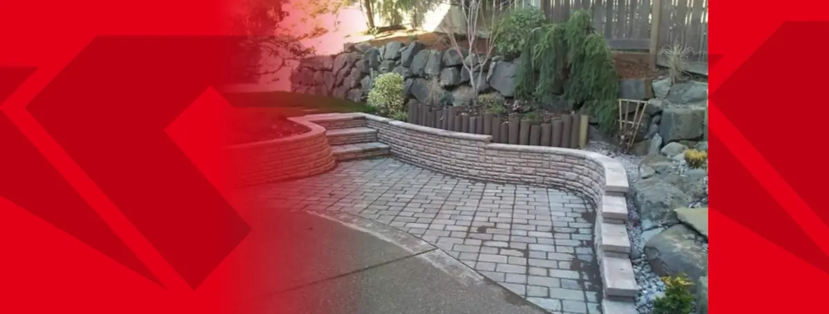 Flagstone pathway and curated landscape by Rubi Construction in Oregon